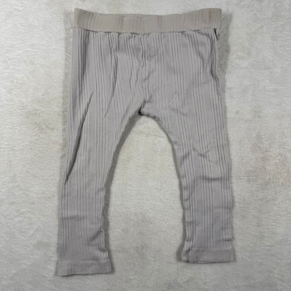 Kate Quinn Gray Ribbed Organic Cotton Leggings Toddler 2T 2019 SKU 9363